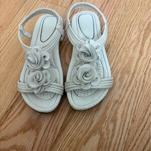 Floral White Sandals